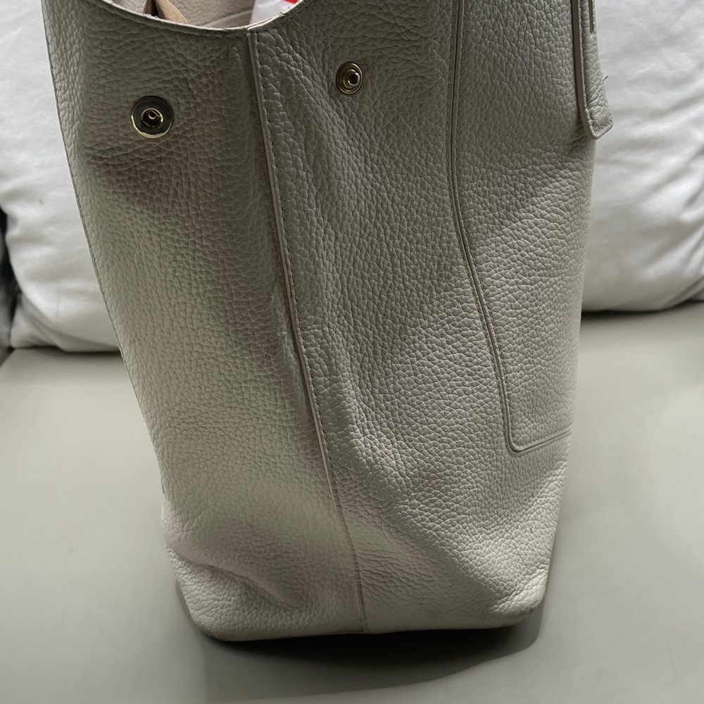 Furla Italian Luxury Cream Leather Tote Bag Exceptional Quality Furla Beautiful - Picture 5 of 16